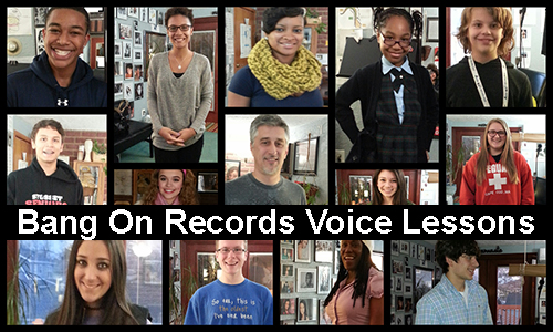 voice students at bang on records voice lesson studio